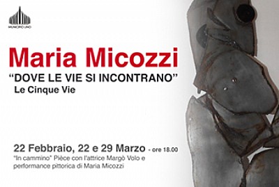 In cammino pi#232;ce recitata da Marg#242; Volo e performance pittorica di Maria Micozzi