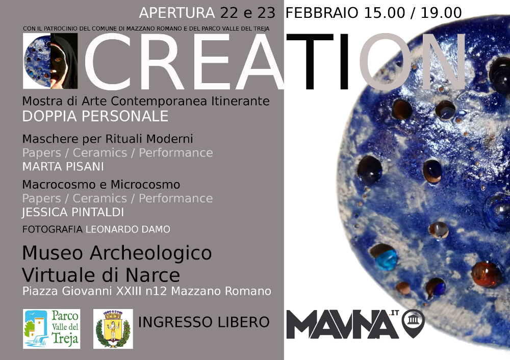 CREATION Mostra di Arte Contemporanea itinerante / Terza Tappa / MAVNA di Mazzano Romano