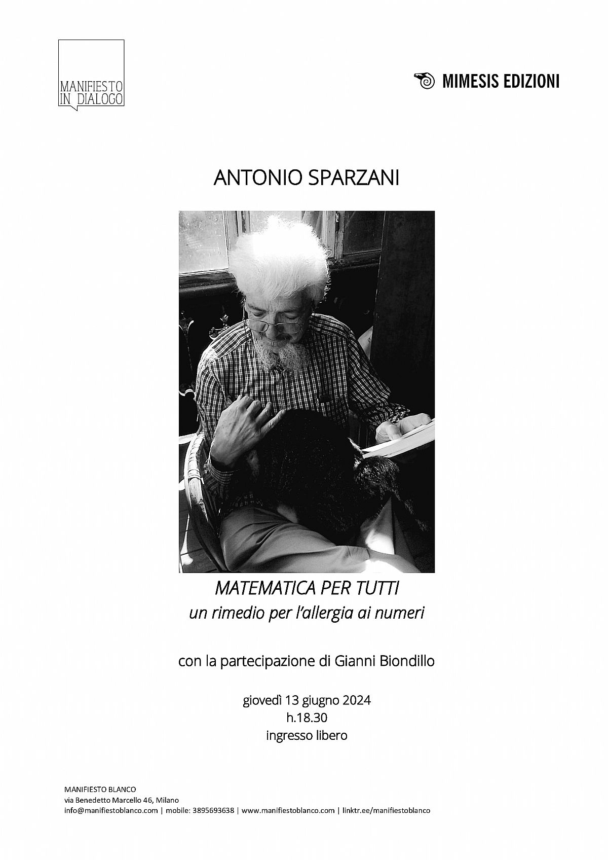 Manifiesto in Dialogo: Antonio Sparzani - Matematica per tutti