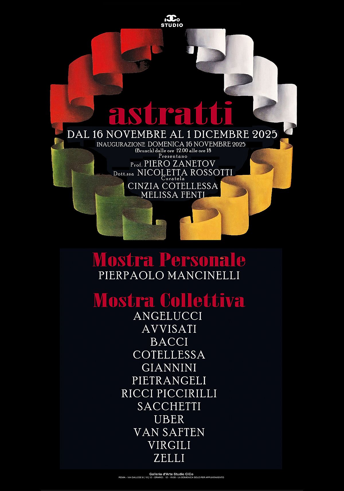 La potenza del colore e del gesto in mostra con Astratti alla Galleria Studio CiCo